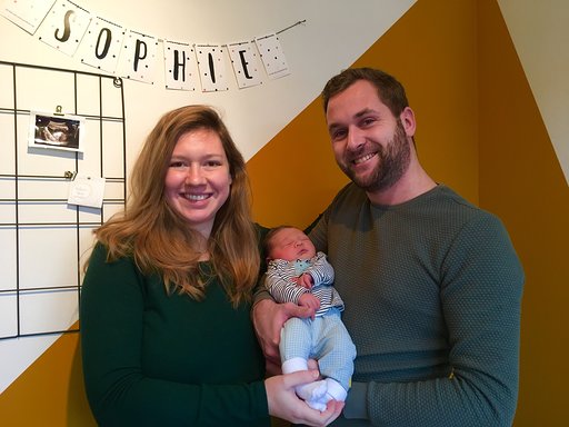 Ricardo en Vivian met hun baby Sophie eerste baby 2019 Harderwijk